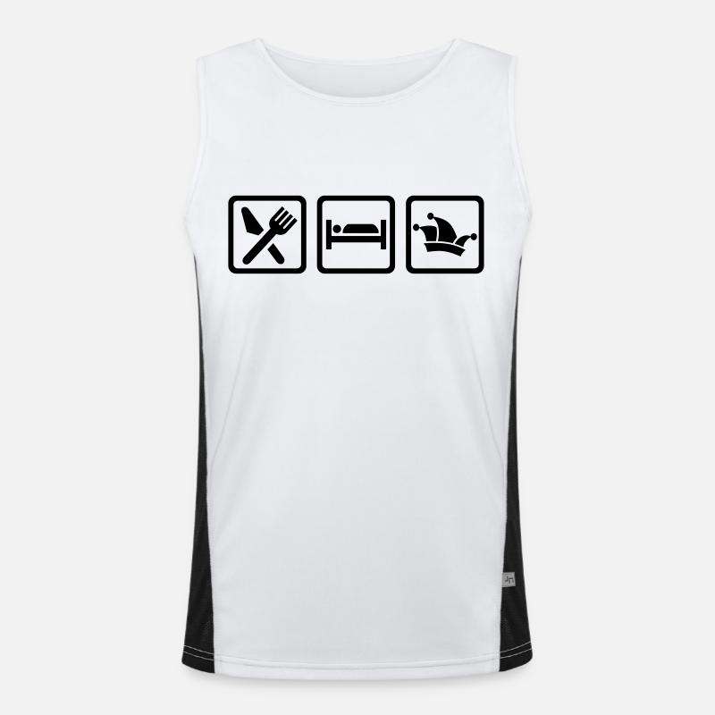Eat Sleep Carnival - Men's Functional Contrast Tank Top - white/black