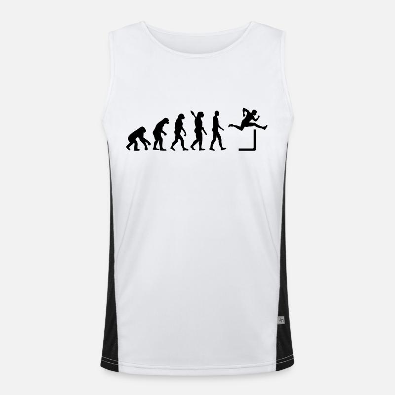 Evolution Hurdles - Men's Functional Contrast Tank Top  - white/black