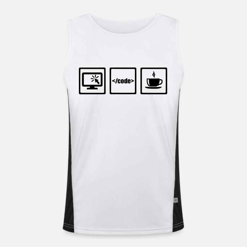 Programmierer Funktionelles Kontrast-Tank Top für Männer 