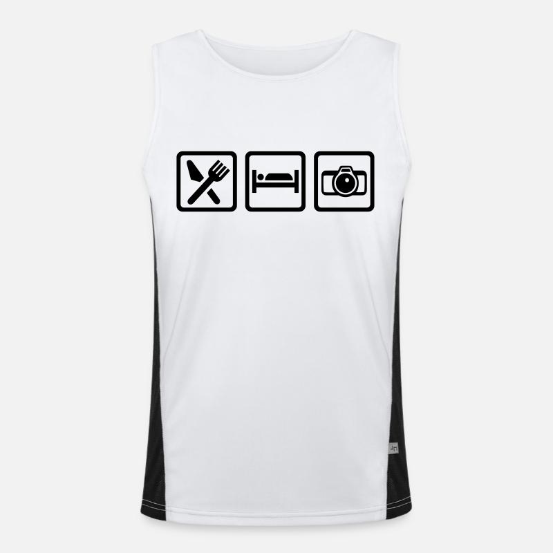 Fotograf Funktionelles Kontrast-Tank Top für Männer 