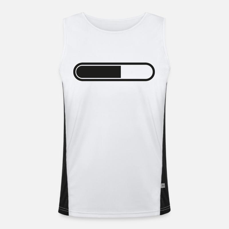 Charging bar Loading battery - Men's Functional Contrast Tank Top  - white/black