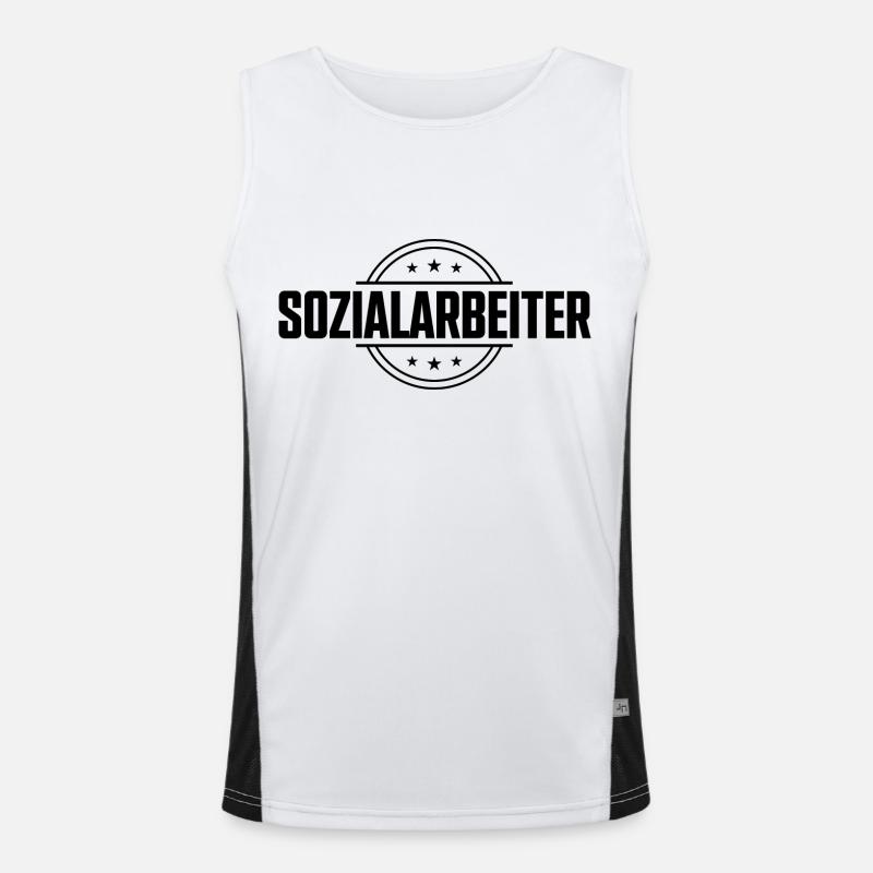 Sozialarbeiter Beruf Funktionelles Kontrast-Tank Top für Männer 