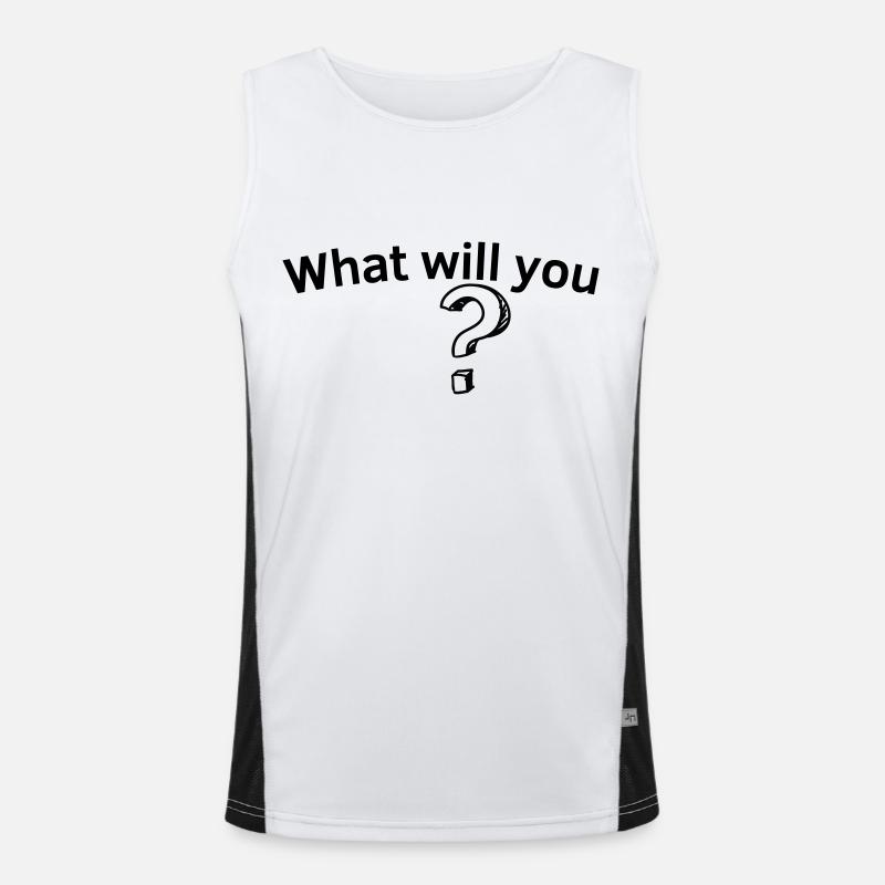 Was willst du englisch Funktionelles Kontrast-Tank Top für Männer 