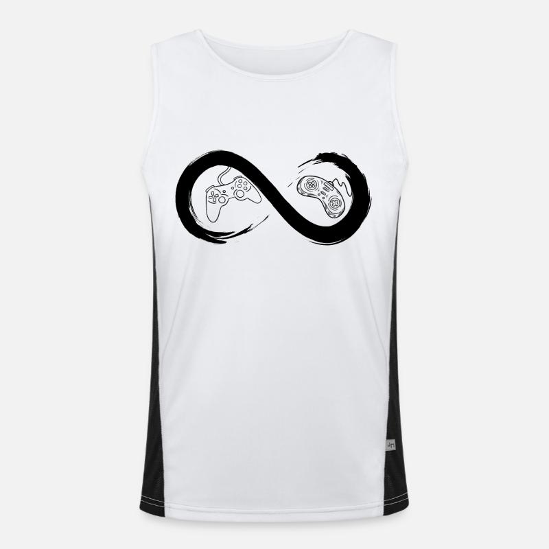 Unendliche Konsole Funktionelles Kontrast-Tank Top für Männer 