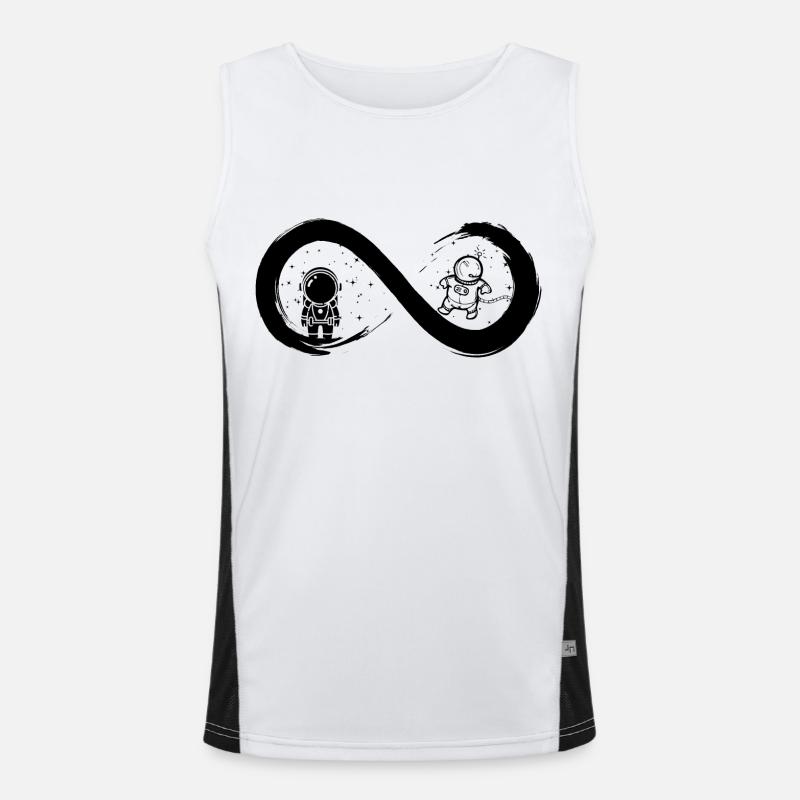 Astronaut to infinity Men's Functional Contrast Tank Top 