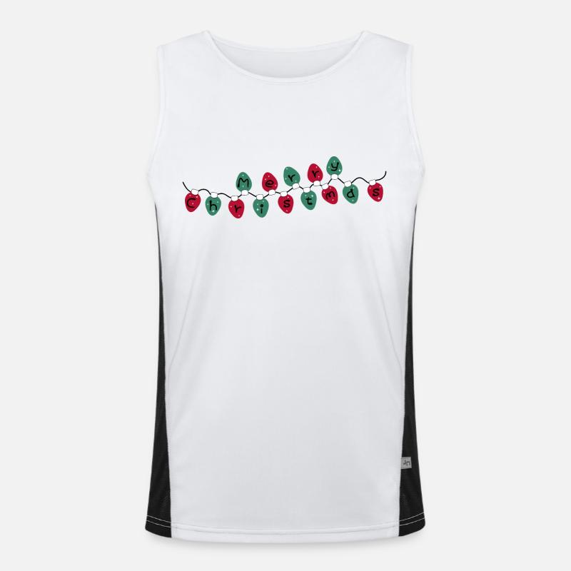 MERRY CHRISTAMS LIGHTS Men's Functional Contrast Tank Top 