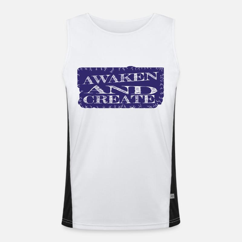 innovation self-realization improvement sayings Men's Functional Contrast Tank Top 