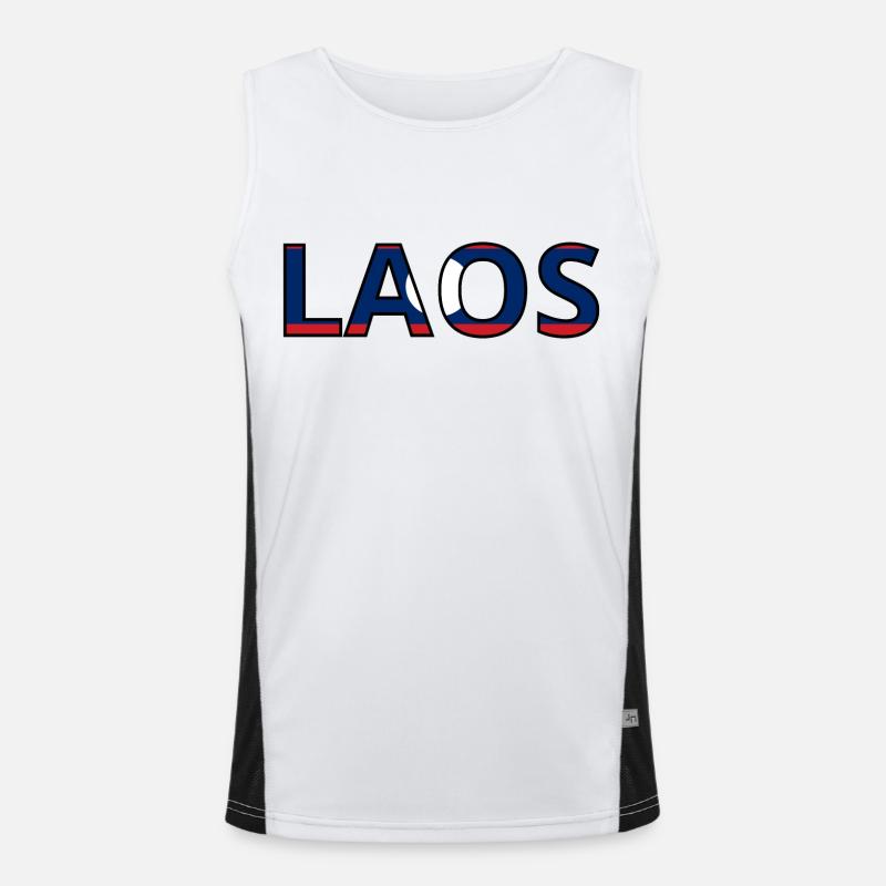 Drapeau Laos Débardeur respirant contrasté Homme 