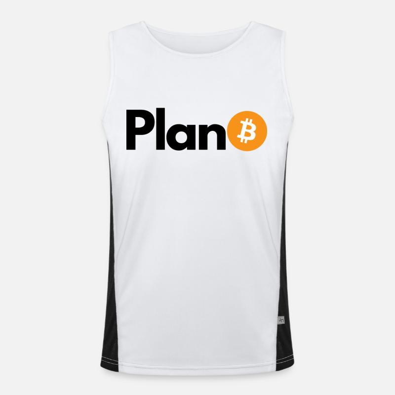 Krypto Plan BITCOIN 1 BTC Funktionelles Kontrast-Tank Top für Männer 