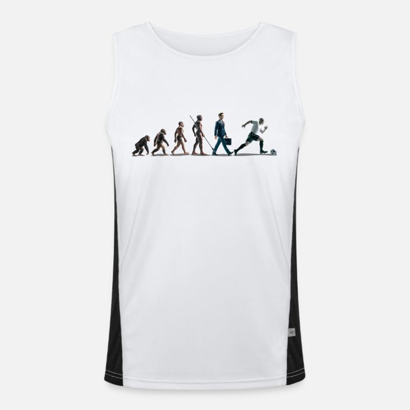 Evolution Fussball Zeichenfläche 1 Funktionelles Kontrast-Tank Top für Männer 