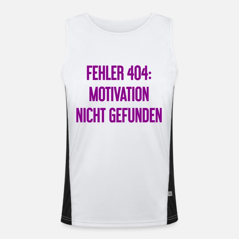Fehler 404: Motivation nicht gefunden Funktionelles Kontrast-Tank Top für Männer 