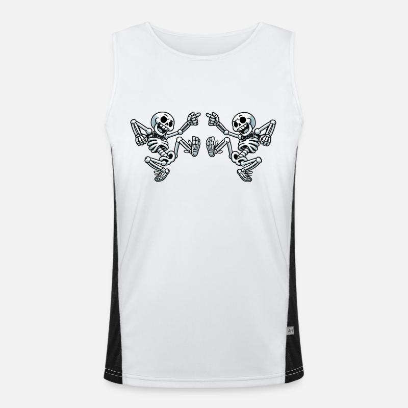 Skull Dancing Funktionelles Kontrast-Tank Top für Männer 