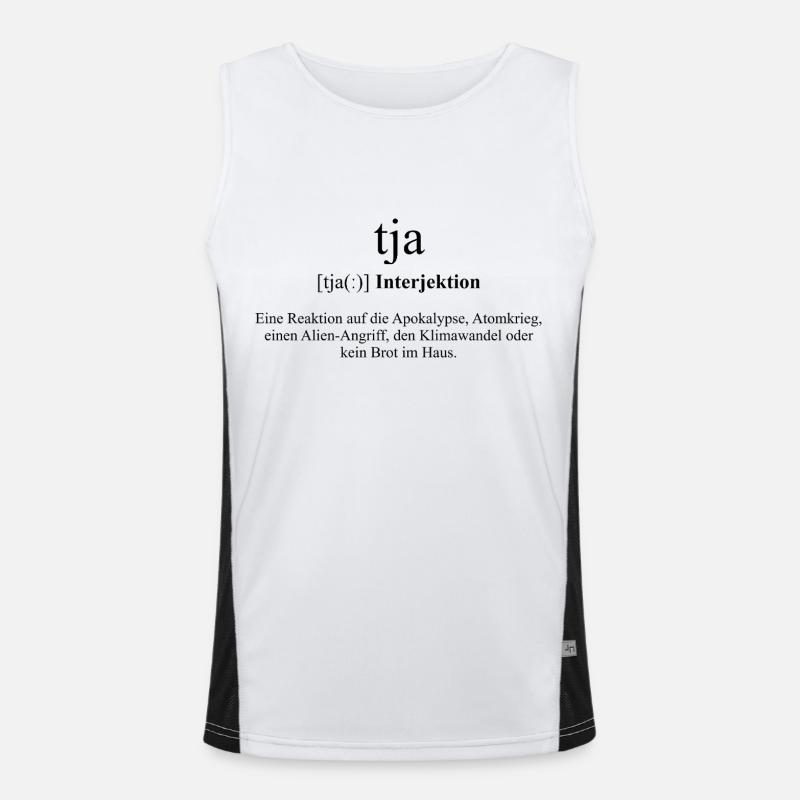 Tja Definition Dictionary Funktionelles Kontrast-Tank Top für Männer 