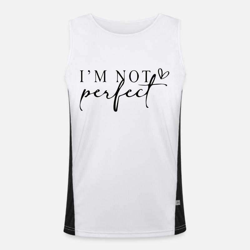 Ich bin nicht perfekt. Funktionelles Kontrast-Tank Top für Männer 