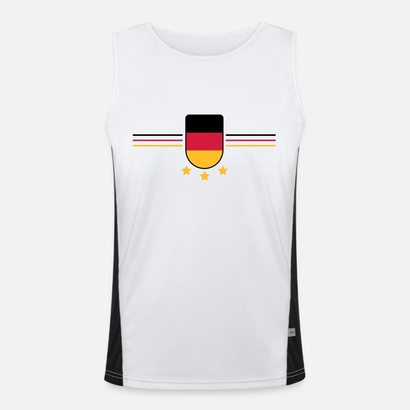 deutschland 3 sterne Funktionelles Kontrast-Tank Top für Männer 