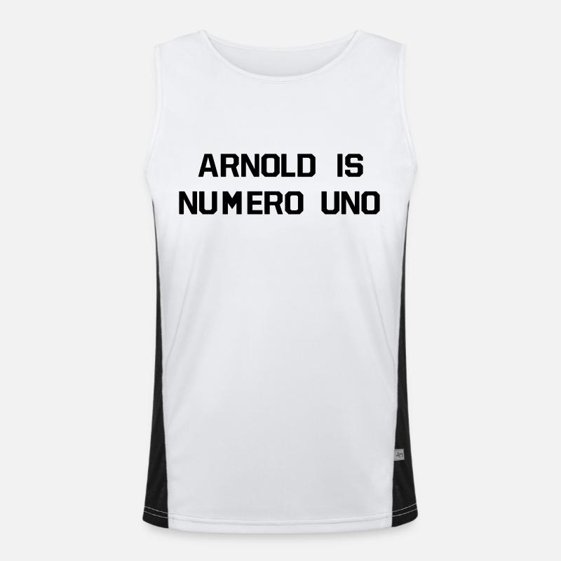 ARNOLD IS NUMERO UNO Funktionelles Kontrast-Tank Top für Männer 