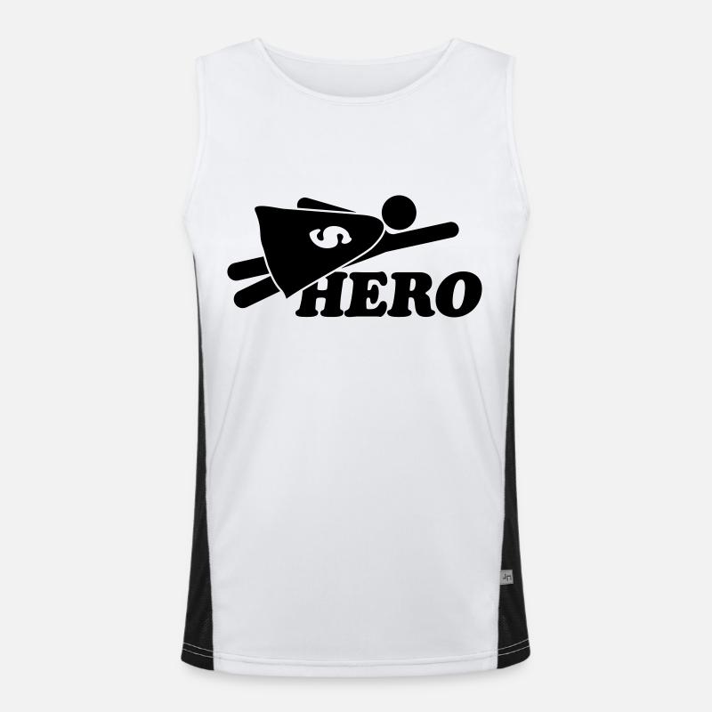 Super Hero Man Men's Functional Contrast Tank Top 