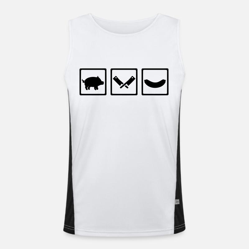 Fleischer Funktionelles Kontrast-Tank Top für Männer 