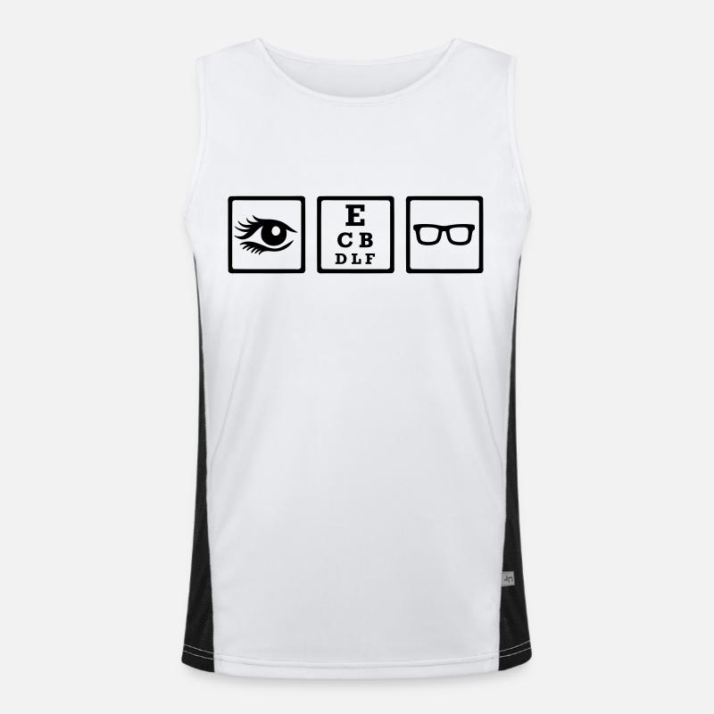 Optiker Funktionelles Kontrast-Tank Top für Männer 