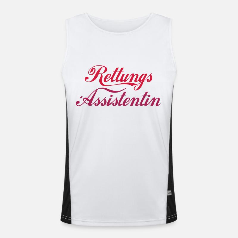 Rettungs-Assistentin mittig Funktionelles Kontrast-Tank Top für Männer 