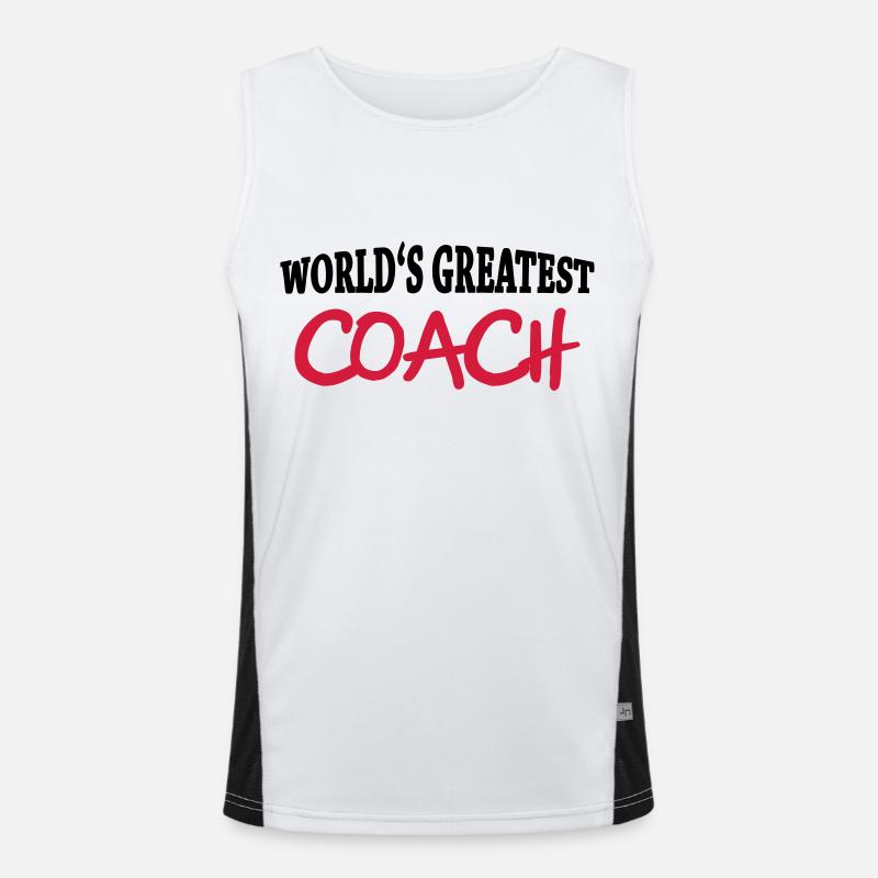 World's greatest Coach Débardeur respirant contrasté Homme 