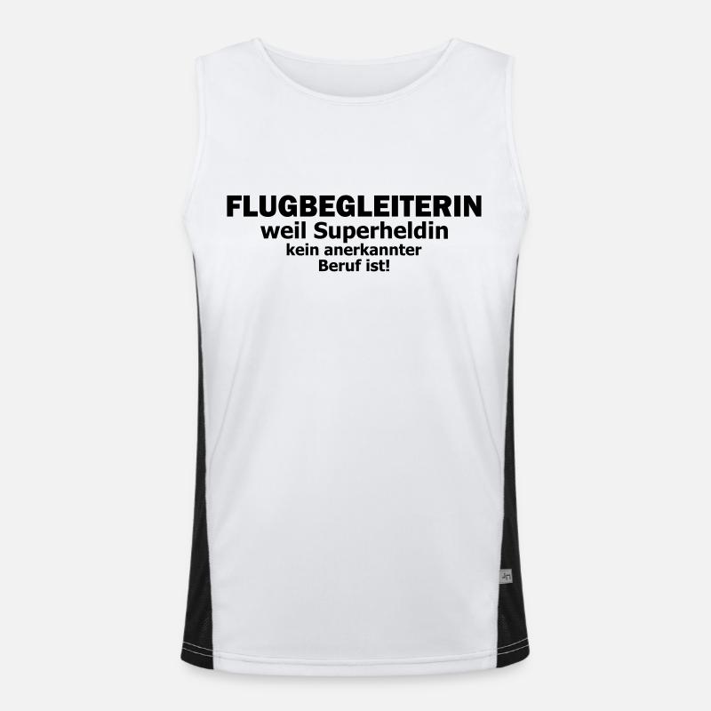 flugbegleiterin Funktionelles Kontrast-Tank Top für Männer 