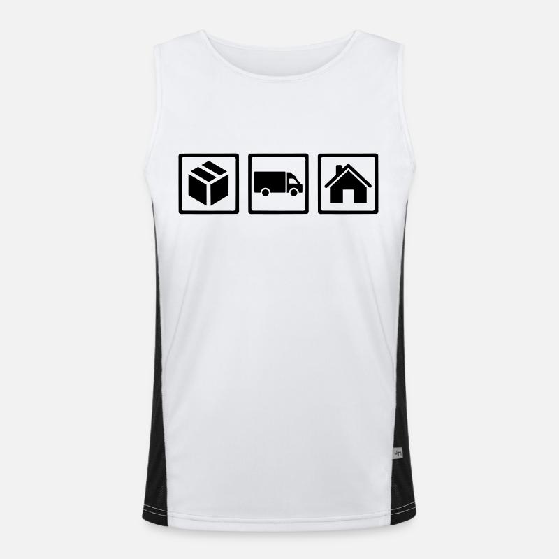 Delivery guy - Men's Functional Contrast Tank Top  - white/black