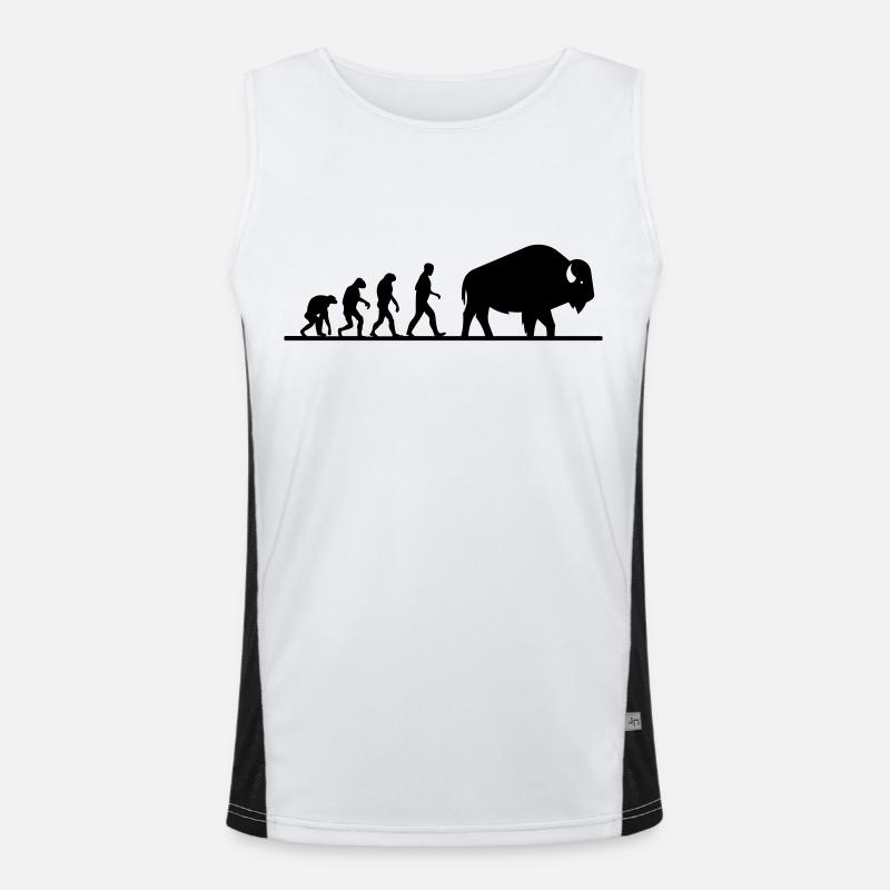 buffalo evolution - Men's Functional Contrast Tank Top  - white/black