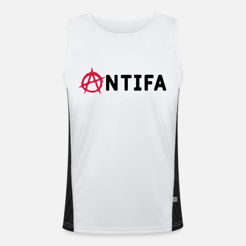 Antifa Funktionelles Kontrast-Tank Top für Männer 