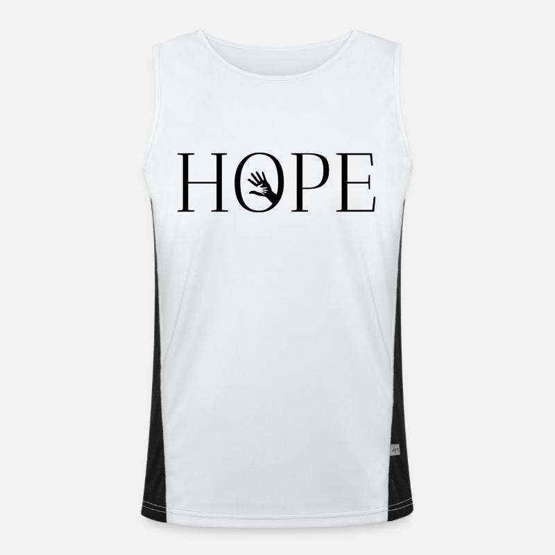 Hand in Hand hoffen Funktionelles Kontrast-Tank Top für Männer 