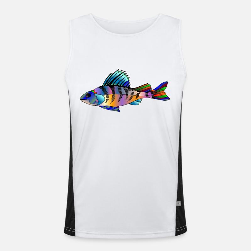 Fisch Funktionelles Kontrast-Tank Top für Männer 