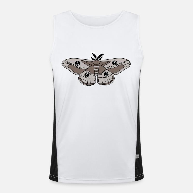 Nachtpfauenaugenfarbe Funktionelles Kontrast-Tank Top für Männer 