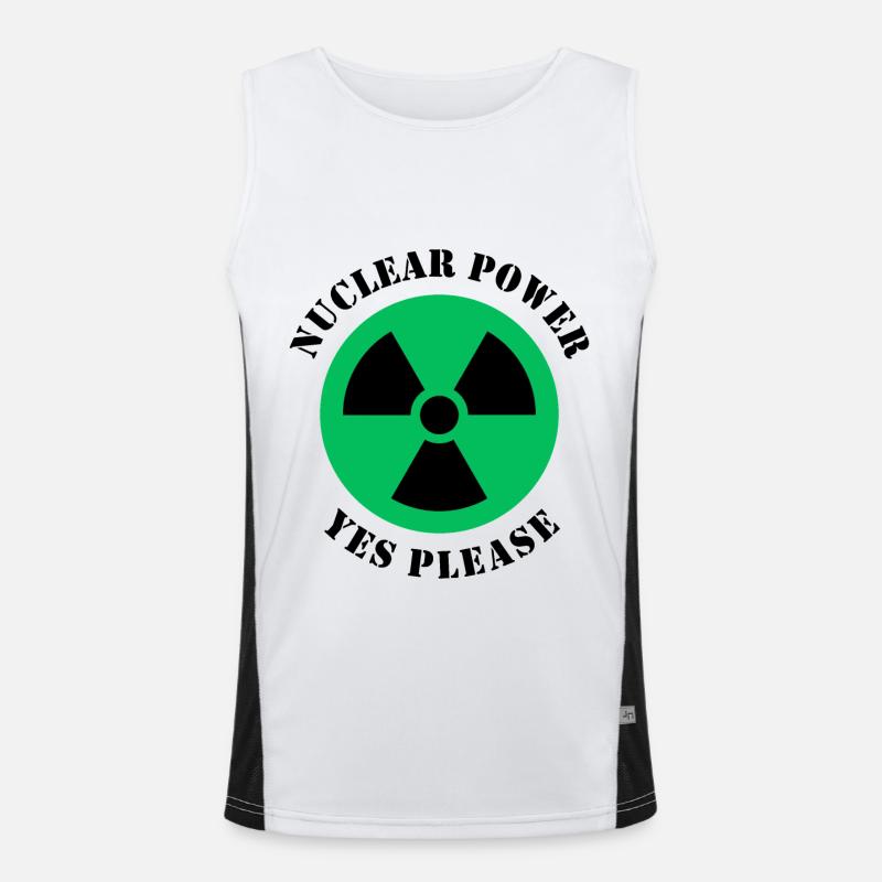 Atomkraft Ja bitte, Ja zu Atomenergie Funktionelles Kontrast-Tank Top für Männer 