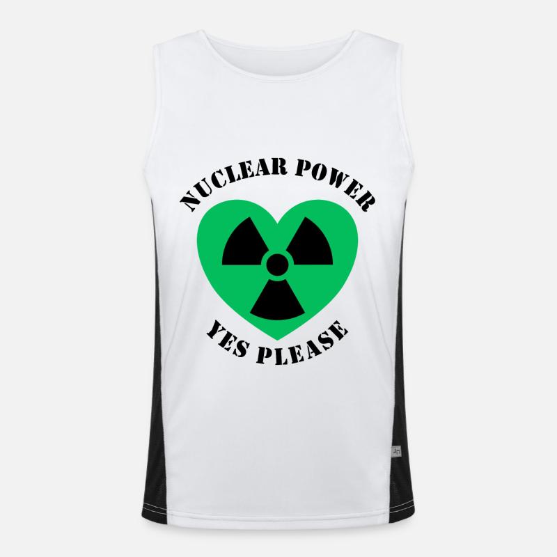 Atomkraft Ja bitte, Ja zu Atomenergie Funktionelles Kontrast-Tank Top für Männer 