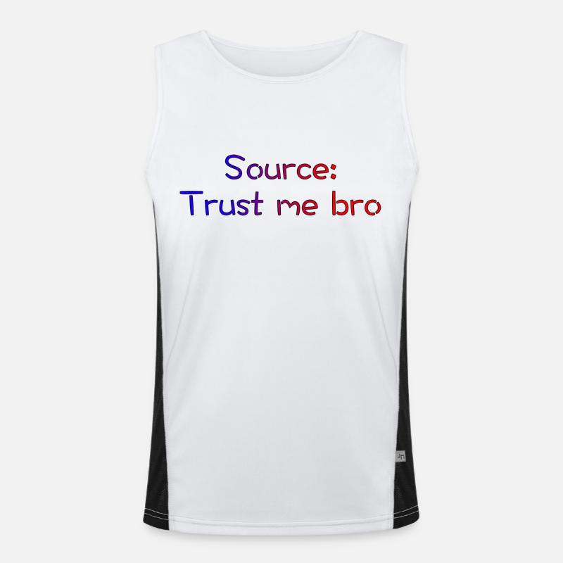 Thrust me bro / Vertrau mir Bruder Funktionelles Kontrast-Tank Top für Männer 