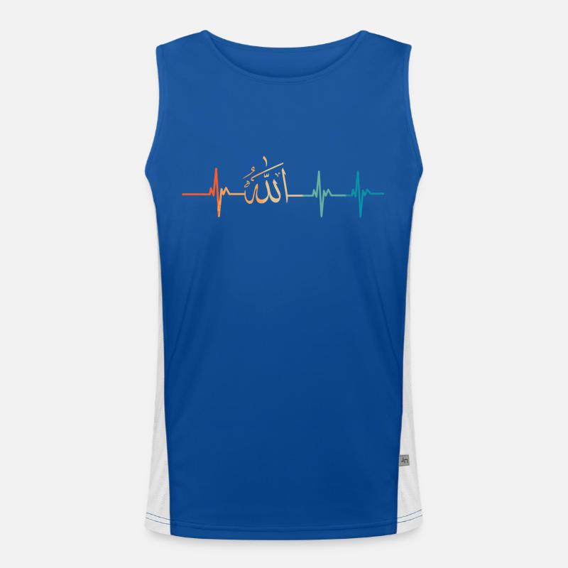 Battement de cœur allah Débardeur respirant contrasté Homme 