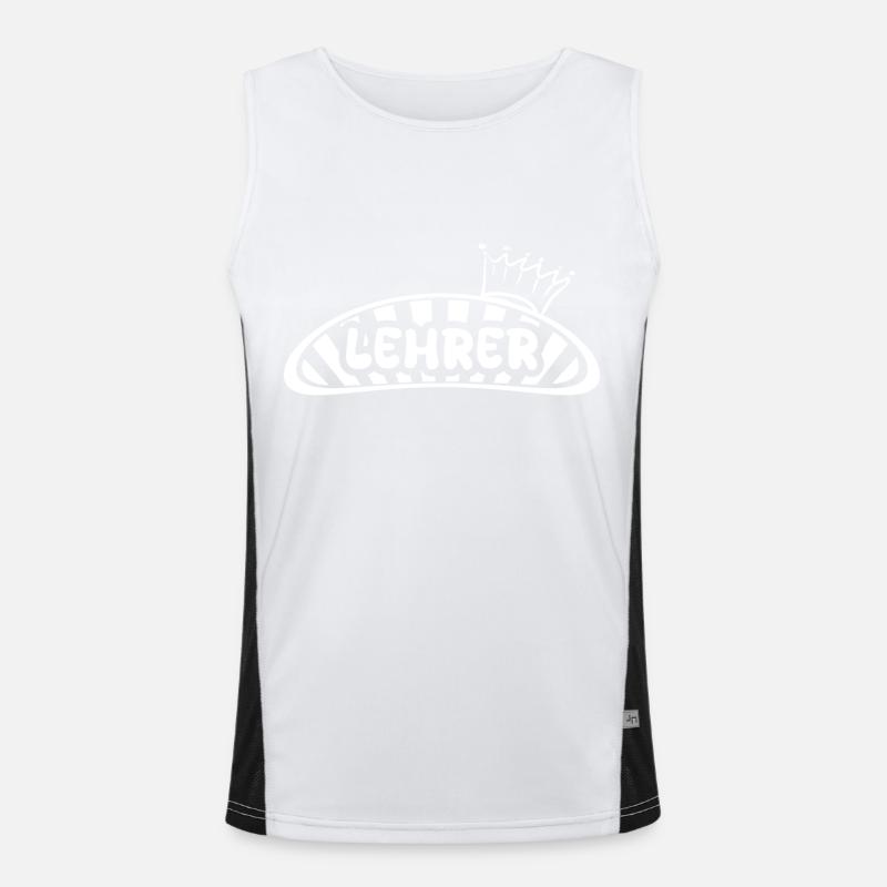 Teaching as a profession - Men's Functional Contrast Tank Top  - white/black