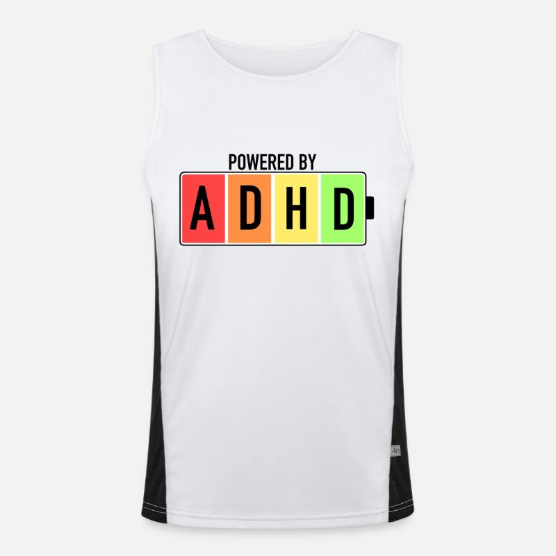 ADHS-Bewusstsein Neurodivergent Funktionelles Kontrast-Tank Top für Männer 