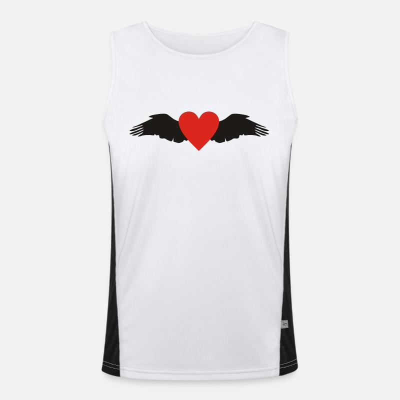 Wings & Heart Men's Functional Contrast Tank Top 
