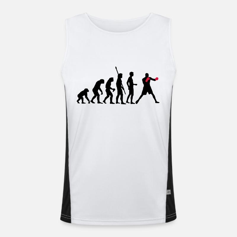 evolution_boxen_b_2c - Men's Functional Contrast Tank Top  - white/black