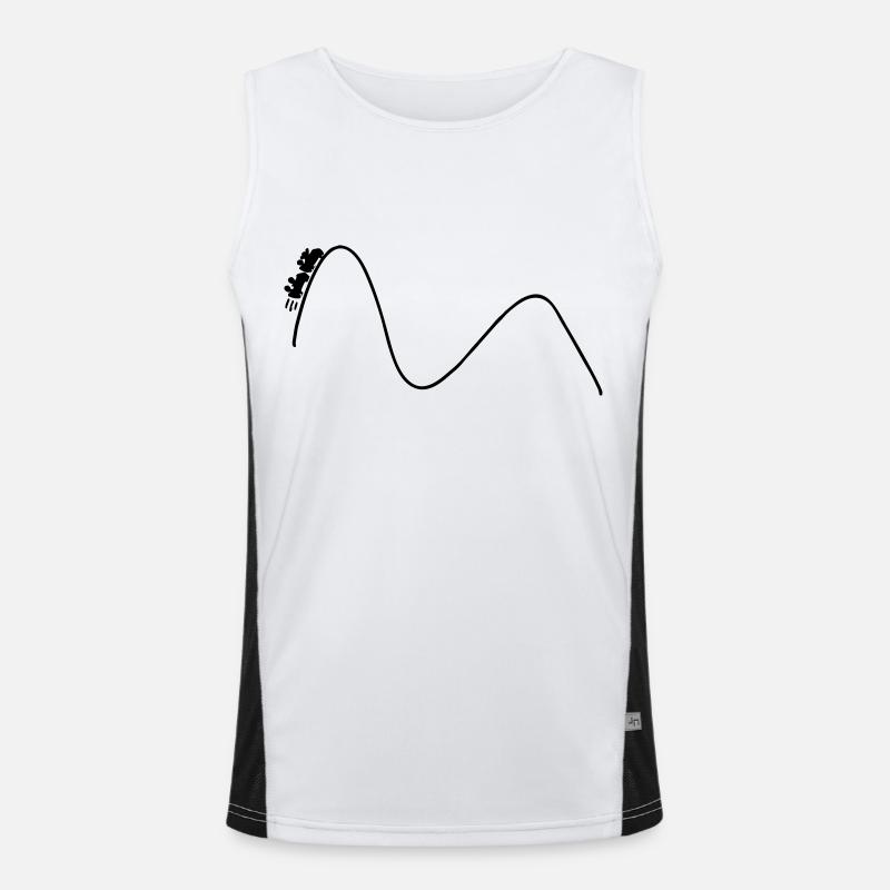 Rollercoaster Funktionelles Kontrast-Tank Top für Männer 