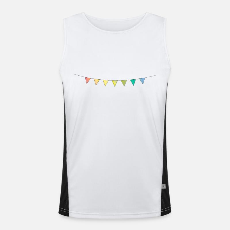 Wimpelkette Aquarell Funktionelles Kontrast-Tank Top für Männer 