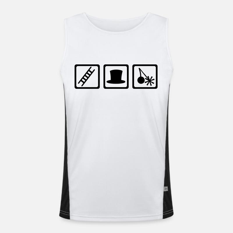 Chimney sweeper - Men's Functional Contrast Tank Top  - white/black