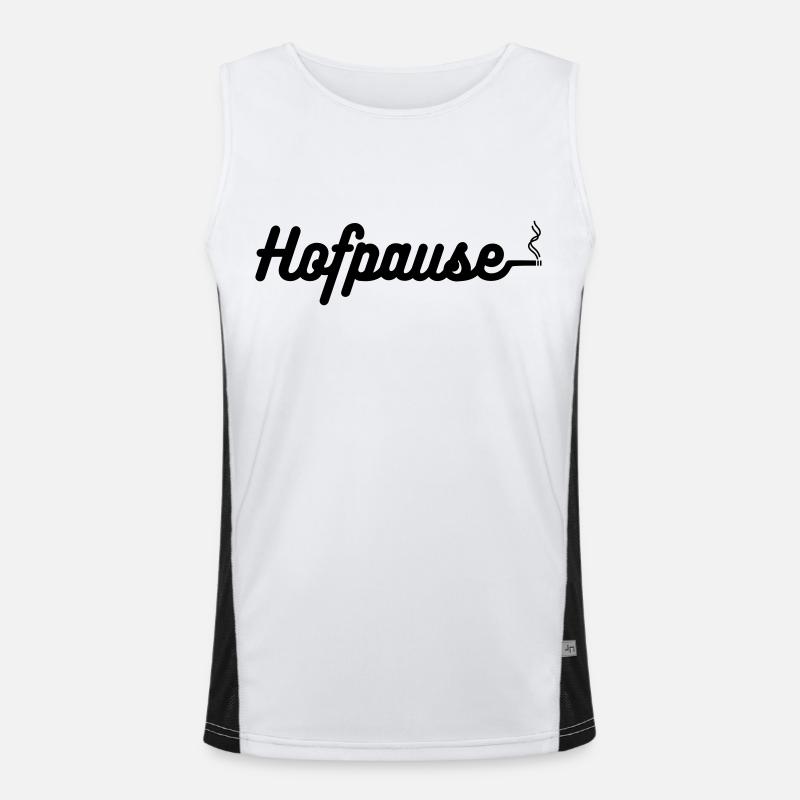 Pause Rauchen Hofpause Zigarette Funktionelles Kontrast-Tank Top für Männer 
