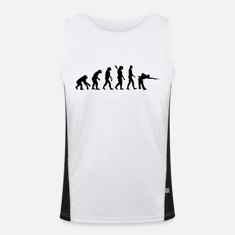 Pool billards - Men's Functional Contrast Tank Top  - white/black
