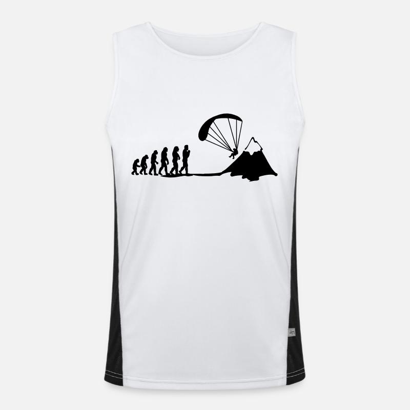 paragliding evolution Funktionelles Kontrast-Tank Top für Männer 