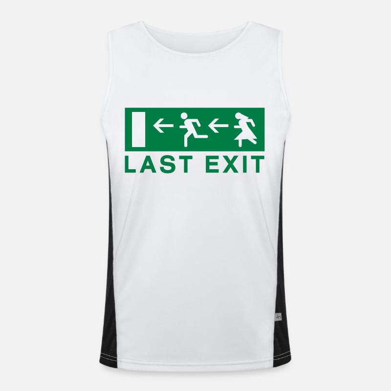 Last exit - Men's Functional Contrast Tank Top  - white/black