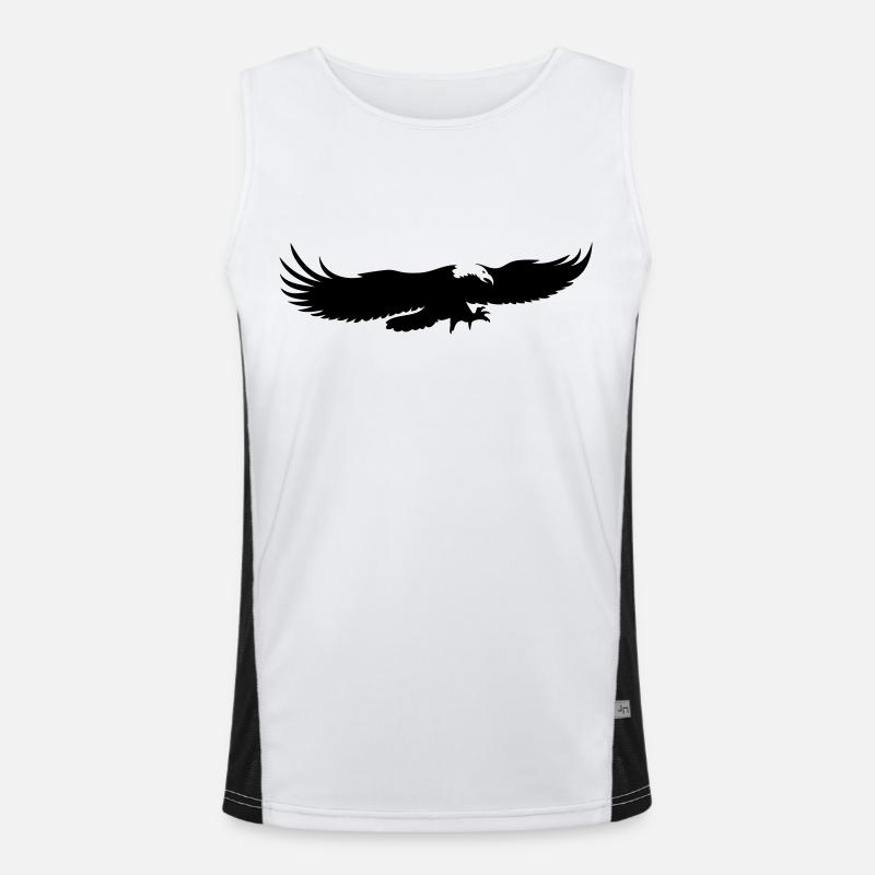 Bald Eagle symbol USA Men's Functional Contrast Tank Top 