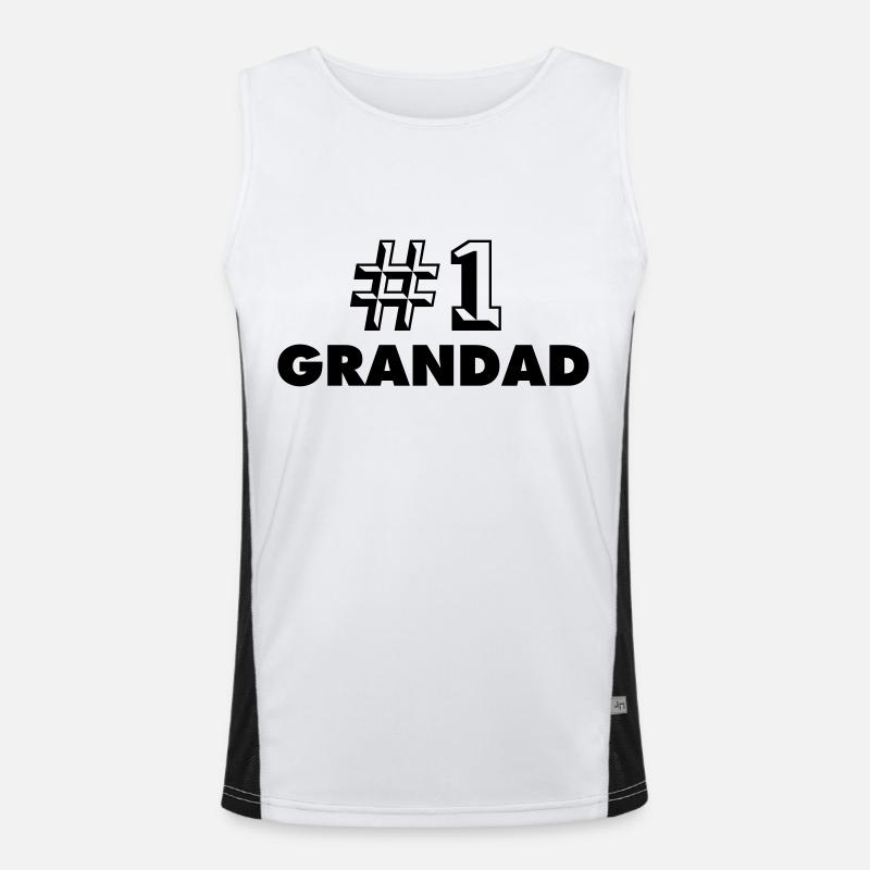 number one grandad Men's Functional Contrast Tank Top 