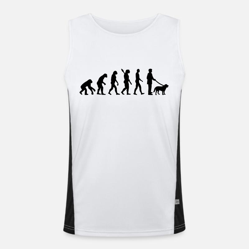 Evolution Dog - Men's Functional Contrast Tank Top  - white/black